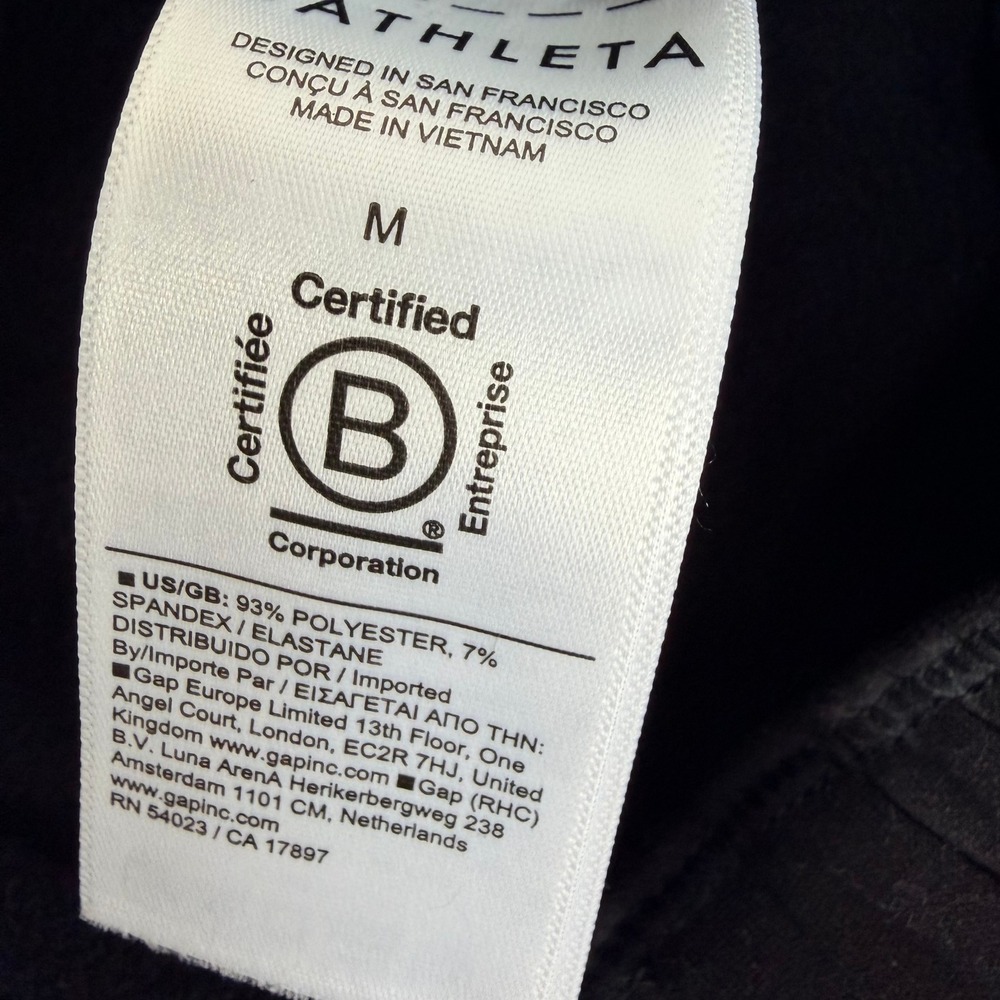 Athleta Unstoppable Mid Rise Sweatpants Medium Black‎ Performance Joggers Lounge - Picture 5 of 6